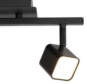 Moderna stropna svjetiljka crna uklj. LED 2 svjetla - Nola
