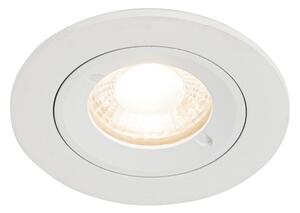 Pametna ugradbena svjetiljka bijela okrugla IP44 uklj. Wifi GU10 50mm - Xena