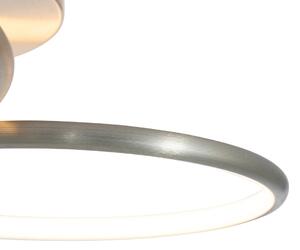 Stropna svjetiljka od čelika uklj. LED 3-stupanjska prigušiva 2-svjetla - Joaniqa