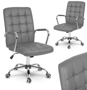 Kožna uredska stolica u sivoj boji G401