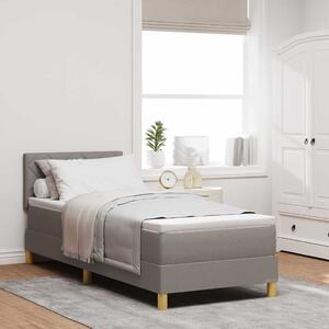 LED Box Spring Krevet Sivo-smeđa 80 x 200 cm tkanina - Smeđesiva / 80 x 200 cm