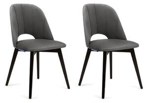 SET 2x Blagovaonska stolica BOVIO 86x48 cm siva/bukva
