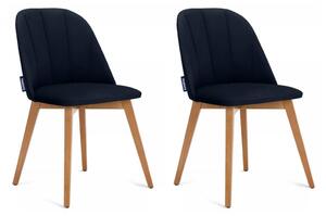 SET 2x Blagovaonska stolica RIFO 86x48 cm tamno plava/bukva