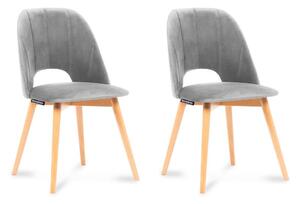 SET 2x Blagovaonska stolica TINO 86x48 cm siva/bukva