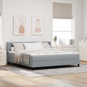 Krevet s opruga kutije Svijetlo siva 200 x 180 cm tkanina - Siva / 200 x 180 cm