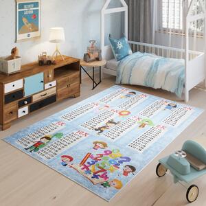 Dječji tepih sa motivom djece i malom tablicom množenja Širina: 160 cm | Duljina: 220 cm