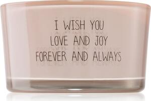 My Flame Candle With Crystal I Wish You Love And Joy Forever And Always mirisna svijeća 11x6 cm