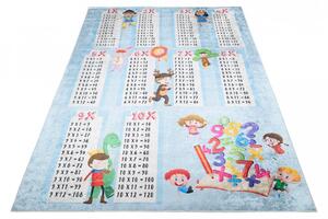Dječji tepih sa motivom djece i malom tablicom množenja Širina: 120 cm | Duljina: 170 cm