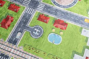 Dječji tepih s motivom zelenog grada Širina: 160 cm | Duljina: 220 cm