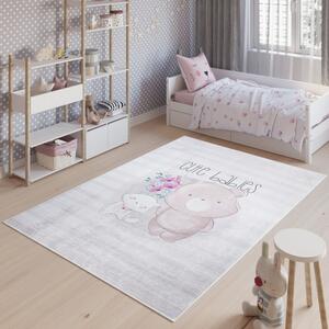 Dječji tepih s motivom slatkih prijatelja životinja Širina: 120 cm | Duljina: 170 cm