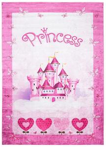 Tepih za djevojčice s motivom dvorca za princeze Širina: 160 cm | Duljina: 220 cm