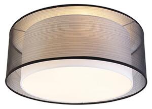 Moderna stropna svjetiljka crno-bijela 50 cm 3-svjetlo - Drum Duo
