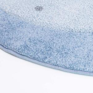 Prekrasan plavi okrugli tepih bijeli labud Širina: 120 cm