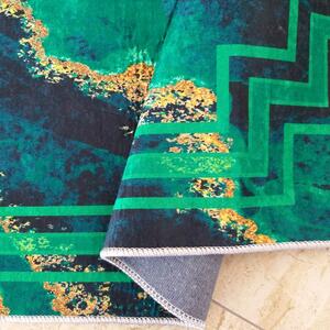 Zeleni protuklizni tepih s uzorkom Širina: 60 cm | Duljina: 100 cm