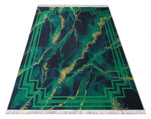 Zeleni protuklizni tepih s uzorkom Širina: 80 cm | Duljina: 150 cm