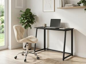 Set za radnu sobu ZARIMO stol 80x40 cm, crna + stolica AVOLA VELVET, svijetlo krem