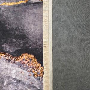 Tamno sivi protuklizni tepih s uzorkom Širina: 80 cm | Duljina: 150 cm