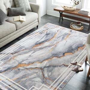 Sivi protuklizni tepih s uzorkom Širina: 60 cm | Duljina: 100 cm
