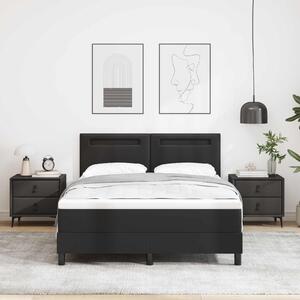 Krevet s opruga kutije Crna 140 x 190 cm Umjetna koža - Crna / 140 x 190 cm