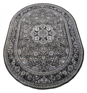Ekskluzivni ovalni tepih bezvremenske sive boje Širina: 200 cm | Duljina: 300 cm