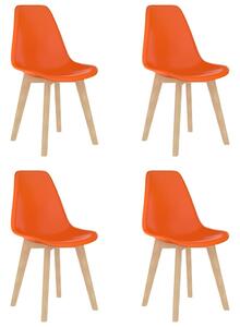 VidaXL Blagovaonske stolice od plastike 4 kom narančaste