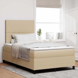 LED Box Spring Krevet Svijetlo siva i bijela. 120 x 190 cm - Siva / 120 x 190 cm