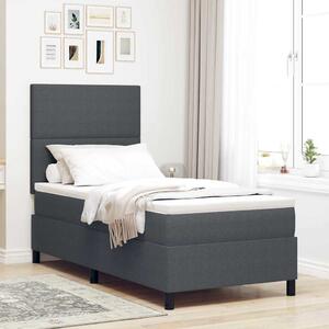 LED Box Spring Krevet Tamno siva i bijela 100 x 200 cm - Siva / 100 x 200 cm