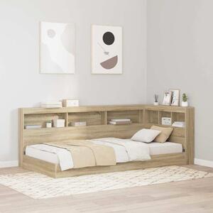 Krevet s policama Sonoma hrast 75 x 190 cm Konstruirano drvo - Smeđa / 75 x 190 cm