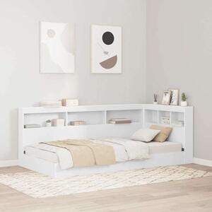 Krevet s policama Bijelo 90 x 190 cm Konstruirano drvo - Bijela / 90 x 190 cm