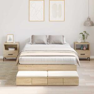 Krevet s ladicama Sonoma hrast 120 cm Konstruirano drvo - Smeđa / 120 cm