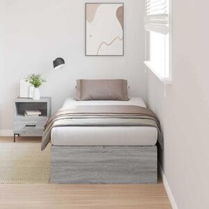 Krevet s ladicama Siva Sonoma 80 x 200 cm Konstruirano drvo - Siva / 80 x 200 cm