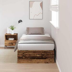 Krevet s ladicama Staro drvo 70 x 190 cm Konstruirano drvo - Smeđa / 70 x 190 cm