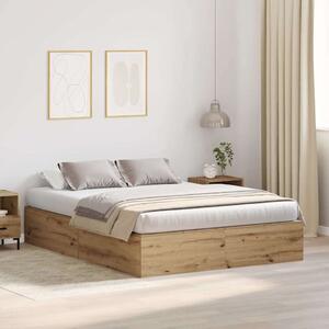 Krevet s ladicama s pohranom Umjetnički hrast 150 x 200 cm - Smeđa / 150 x 200 cm
