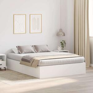 Krevet s ladicama Bijelo 150 x 200 cm Konstruirano drvo - Bijela / 150 x 200 cm