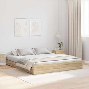 Krevet s ladicama Sonoma hrast 180 x 200 cm Konstruirano drvo - Smeđa / 180 x 200 cm