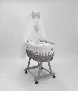 Pleteni krevetić sa opremom za bebu - Jež
