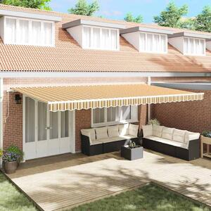 Skrovita tenda Šareni 600 × 300 cm Poliester i aluminij - Višebojno / 600 × 300 cm