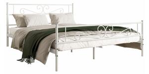 Krevet Miramar 129 Bračni, Bijela, 160x200, Metal, Basi a doghePodnice za krevet, 168x210x90cm