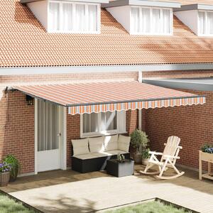 Skrovita tenda Šareni 450 × 350 cm Tkanina i Aluminij - Višebojno / 450 × 350 cm