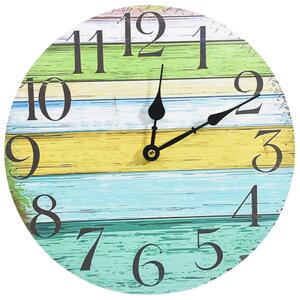 VidaXL 325176 Wall Clock Multicolour 30 cm MDF