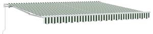 Skrovita tenda Zelena i bijela 400 × 300 cm - Zelena / 400 × 300 cm