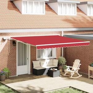 Skrovita tenda Crvena 400 × 300 cm Tkanina i čelik - Crvena / 400 × 300 cm