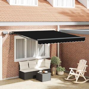 Skrovita tenda Crna 350 x 250 cm tkanina - Crna / 350 x 250 cm