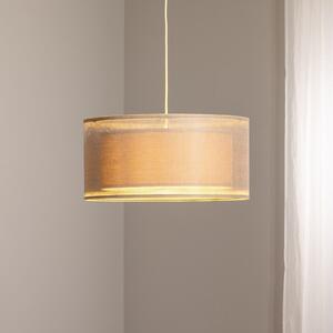 Maco Design Duo Den Light viseća svjetiljka, bež, Ø 50 cm, lan, PVC, prigušiva, Bež, Dnevni boravak/blagovaonica, Tkanina / tekstil