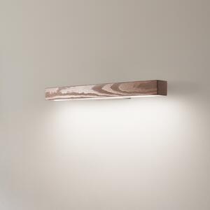 LED drvena zidna svjetiljka Teo, orah, 46 cm, 3000 K