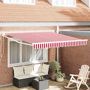 Skrovita tenda Crvena i bijela 350 x 250 cm - Crvena / 350 x 250 cm