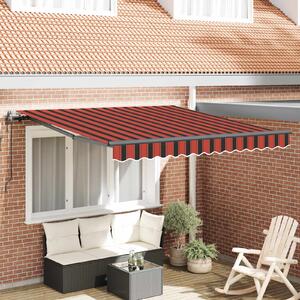 Skrovita tenda Crvena i Crna 350 x 250 cm Tkanina i Aluminij - Crvena / 350 x 250 cm