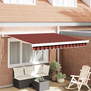 Skrovita tenda Crvena i Crna 300 x 250 cm Tkanina i Metal - Crvena / 300 x 250 cm