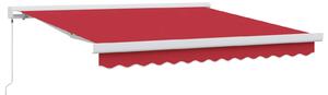 Skrovita tenda Crvena 300 x 250 cm Tkanina i Metal - Crvena / 300 x 250 cm