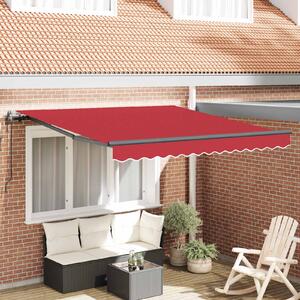 Skrovita tenda Crvena 300 x 250 cm Tkanina i Aluminij - Crvena / 300 x 250 cm